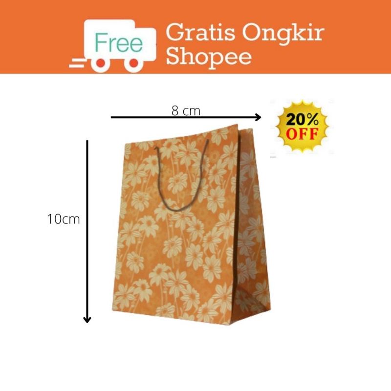 

Paper bag motif bunga/ Ulang tahun / Perlengkapan pesta