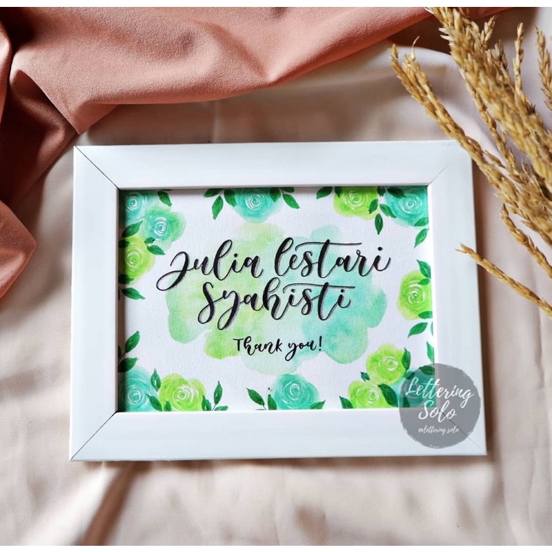 HAND LETTERING 5R (17x22cm) KADO ULANG TAHUN, KADO WISUDA, KADO WEDDING