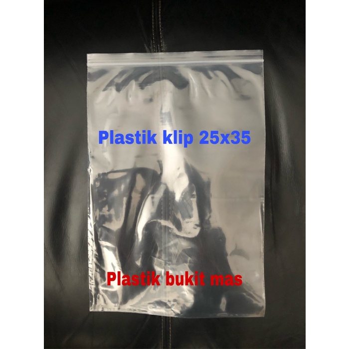 Plastik klip 25x35 zipper cetik ziplock plastik baju jilbab hijab