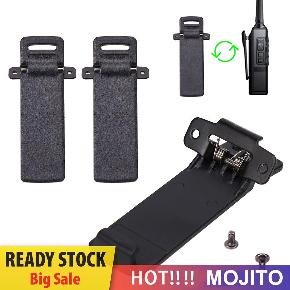 MOJITO 2Pcs Walkie Talkie Spare Back Belt Clip for Baofeng 2-way Radio UV5R