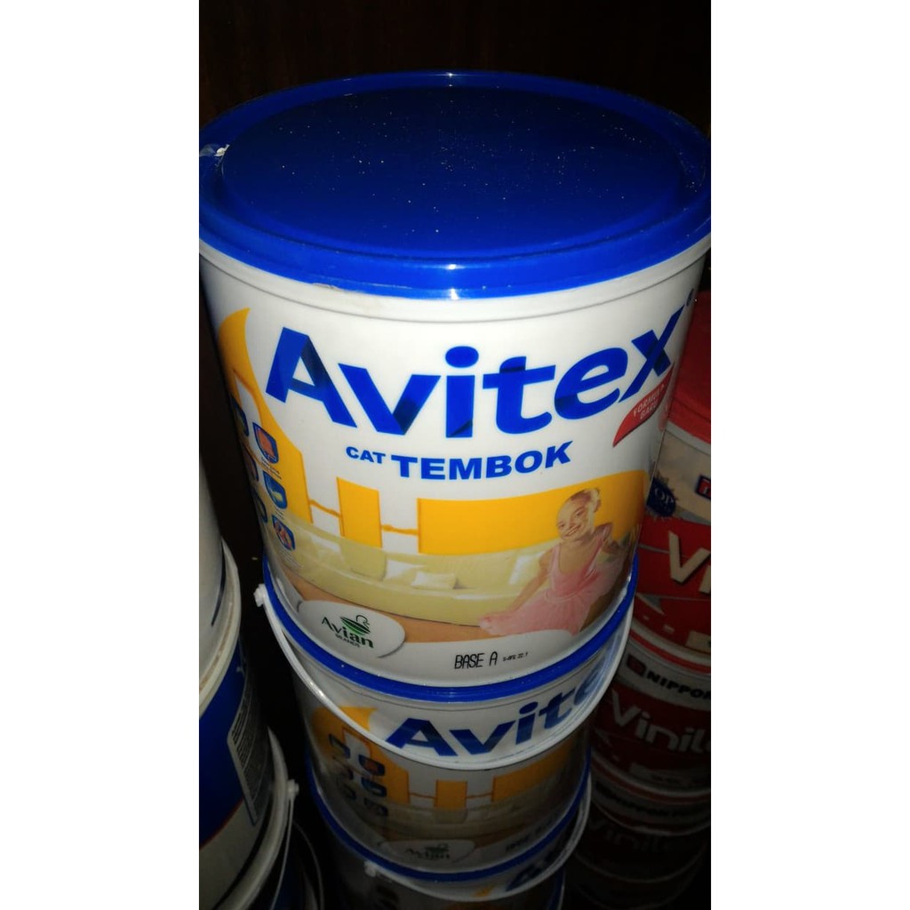  Cat  Tembok Avitex  Interior Warna Muda 5 Kg Shopee 