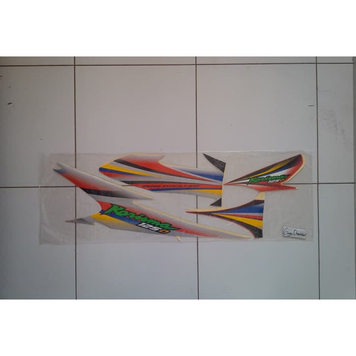 Striping Sticker Lis Karisma 125D 2003 2004 Silver Orange