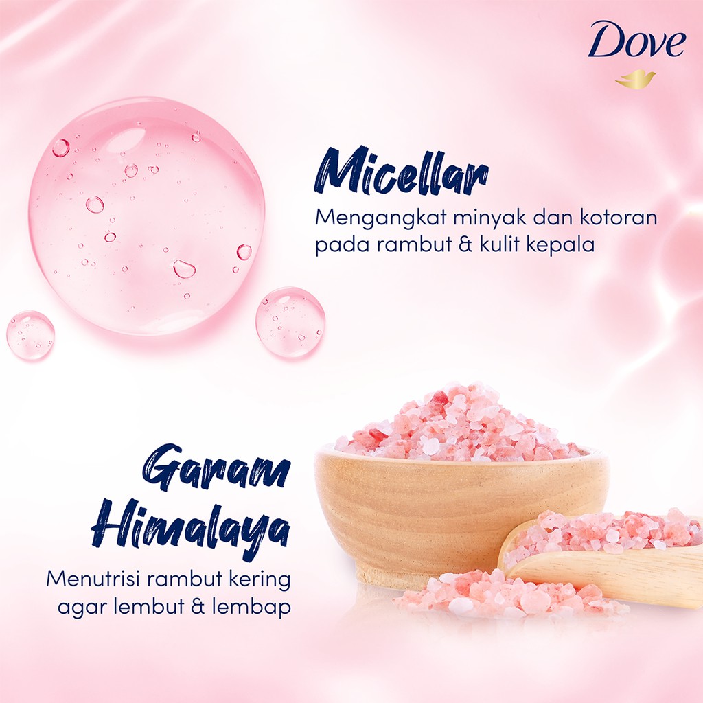 ★ BB ★ Dove Micellar Shampoo 190ml - Deep Cleanse Nourishment Perawatan Rambut Kering - Hair Boost Nourishment Perawatan Rambut Rontok