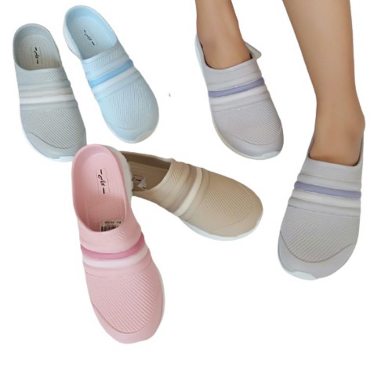 36-41ATT NSWL Sepatu Sandal Karet Slip On Sepatu Cewek Anti Air Empuk