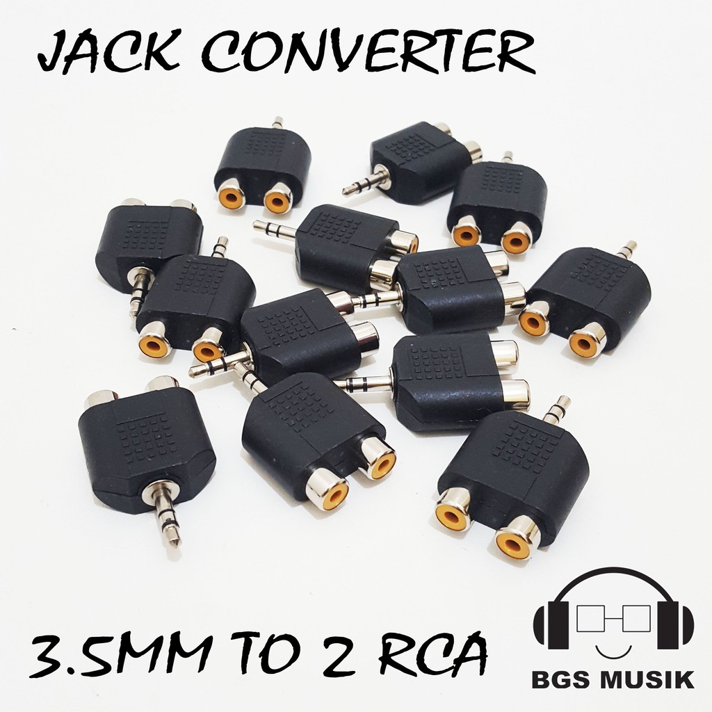 Converter Jack Mini To 2 Cover RCA - Jack Converter Rca To 3.5mm Mono - Jack Mini To RCA