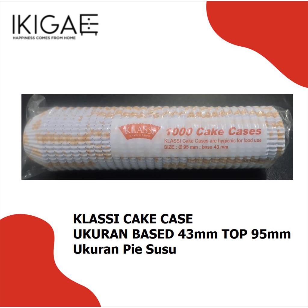 KLASSI Cake Cases Pie Susu Diameter Bawah 43 mm Atas 95 mm