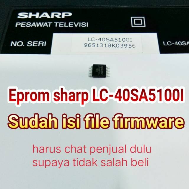 Ic eprom eeprom memory spi flash tv led sharp LC-40SA5100I