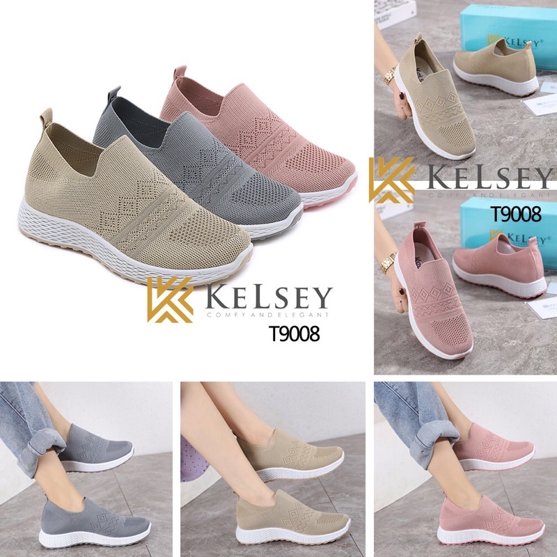 Kelsey Sepatu Flyknit Shoes wanita T9008