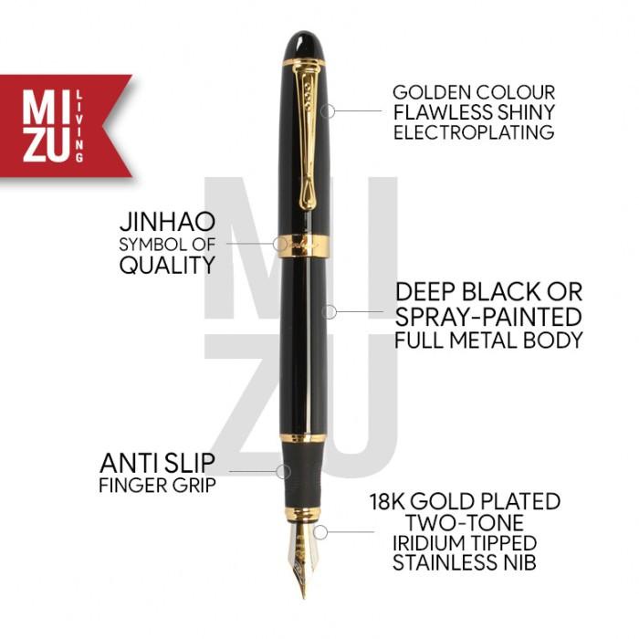 

JINHAO X450 Roller Ballpoint / Fountain Pen 18K Gold-Plated Nib Berkualitas