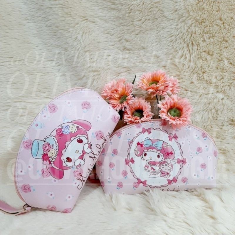 Pouch My Melody 3 in 1 Pouch Kosmetik My Melody Dompet Kosmetik My Melody 3 in 1