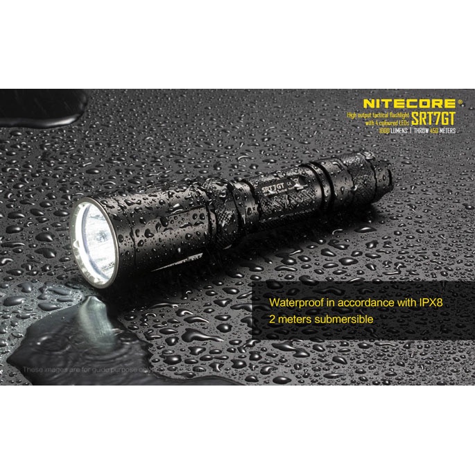 NITECORE SRT7GT Senter LED CREE XP-L HI V3 1000 Lumens - Black