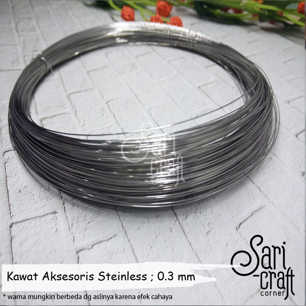 Kawat Aksesoris Stainless Soft 0.3 0.4 0.5 mm