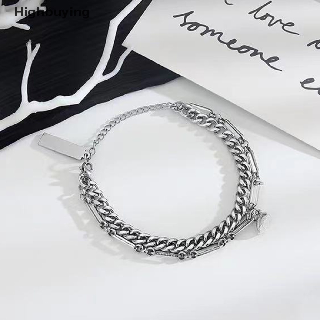 Gelang Rantai Magnet Cuff Warna Silver Gaya Vintage Untuk Pria Dan Wanita Glory