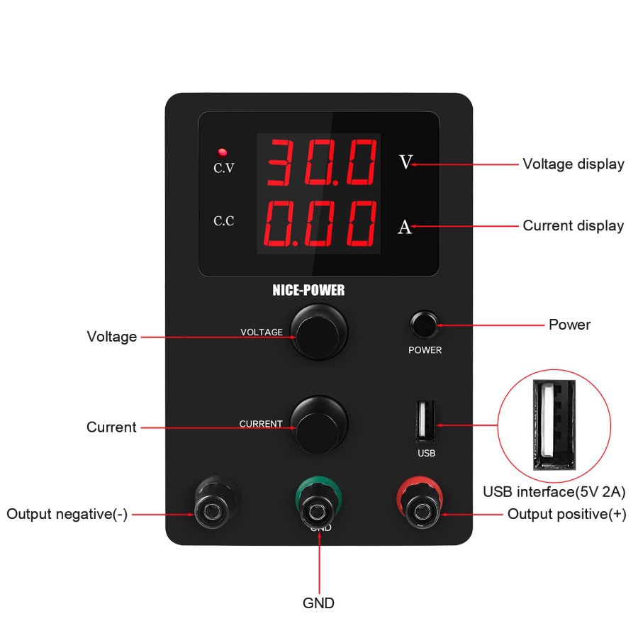 POWER SUPPLY NICE POWER 30V 10A MBR Penghancur SHORT