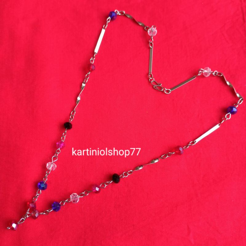 Kalung Crystal Anti Karat// Aksesoris Kalung Fashion Wanita