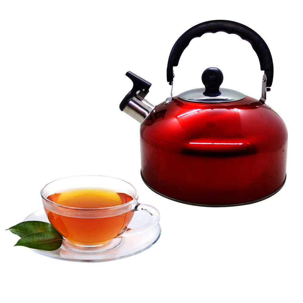 Teko Bunyi Warna Whistling Kettle 3 Liter Stainless Steel / Teko Siul / Teko Pemanas Masak Air