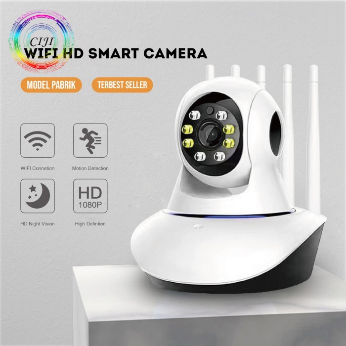 Ciji Kamera Pengintai CCTV Wifi Kontrol Jarak Jauh 1080P HD Audio