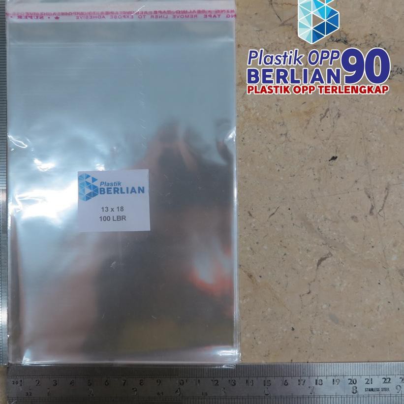 

【TERSEDIA & COD】 Plastik OPP 13,5 X 18 CM 18 MIC 100LBR Lem Atau Seal