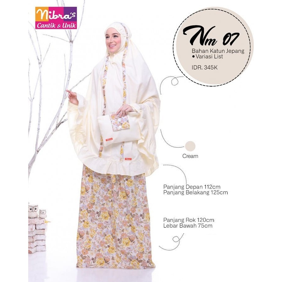 COD MUKENA NIBRAS NM 07 08 KATUN ADEM DEWASA JUMBO