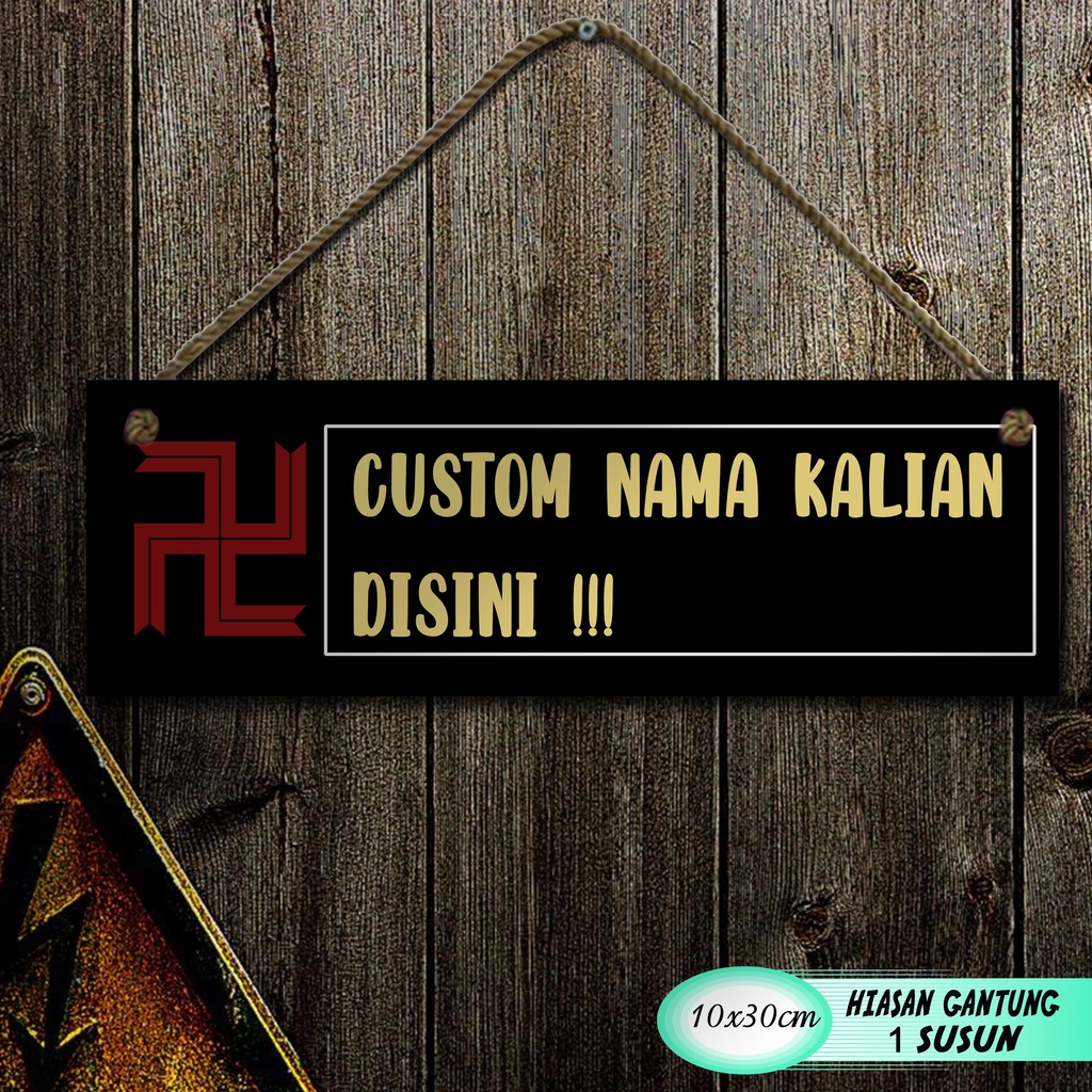 Hiasan pintu pajangan pintu CUSTOM NAMA  shabby walldecor poster kayu hiasan dinding