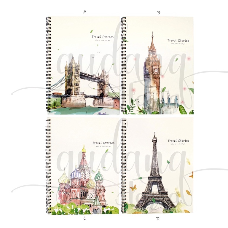 Notebook B5 Spiral Holiday Story Buku Tulis Motif Cerita Liburan GH 308295