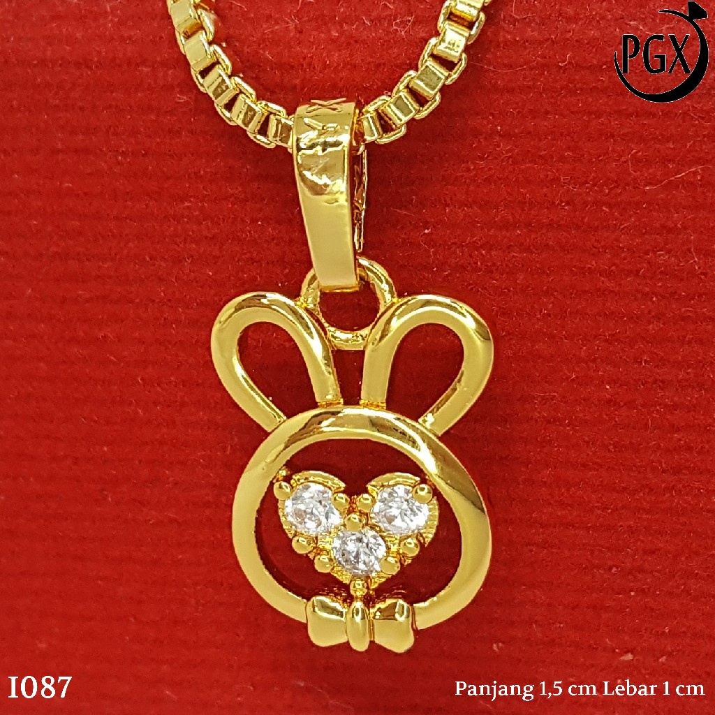 PGX Liontin Kalung Xuping Wanita Aksesoris Fashion Perhiasan Lapis Emas  - I087