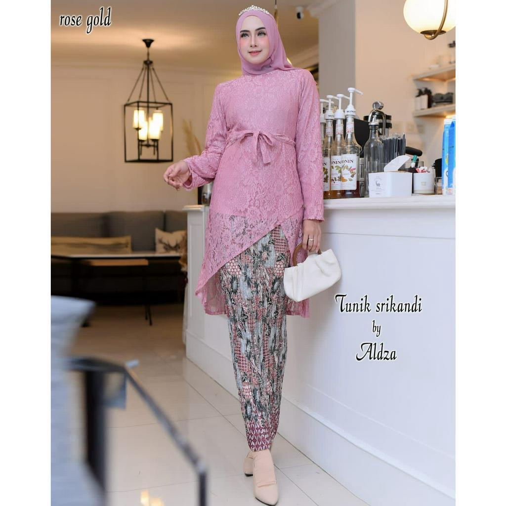 Tunik kebaya brukat srikandi | Kebaya modern | Baju outfit pesta pernikahan kondangan wisuda dan kondangan