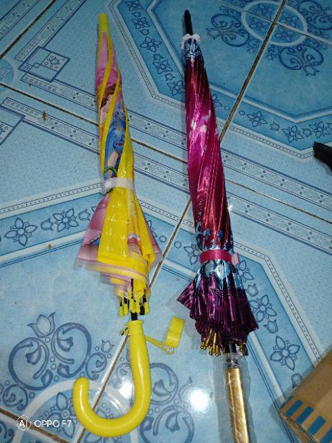 Payung 16 Jari Saten Kembang / Satin Umberella 16jari Bunga / Payung 16 Jari