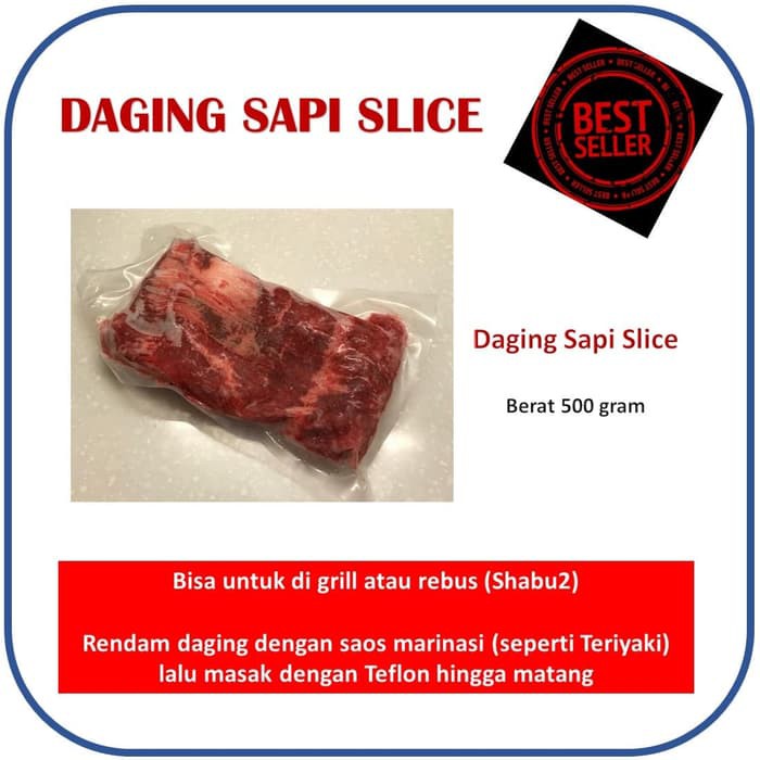 

Daging Sapi Sliced Halal Grill Shabu 500 GR