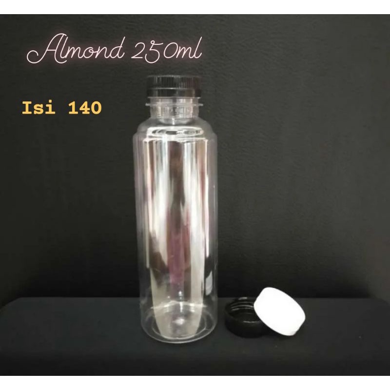 Botol Plastik Almond 250ml 250 Murah Tebal Unik Minuman Susu Kemasan Higenis Long Neck Surabaya