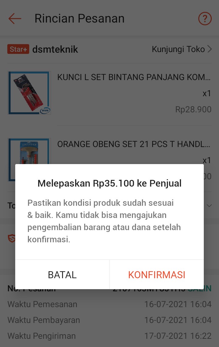 Orange Obeng Set 21 Pcs T Handle Tool Kit Mata Obeng Kunci Sok 4005-21