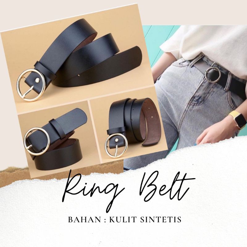 IKAT PINGGANG WANITA RING BELT / GESPER WANITA / Ikat pinggang wanita kulit sintetis / Gesper wanita kulit sintetis / sabuk wanita / korean belt / Cepol hijab / Scrunchie / Kunciran