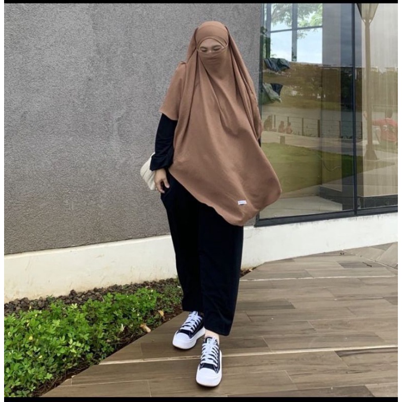 FK French Khimar oval 110x130 Rayon Crinkle Airflow