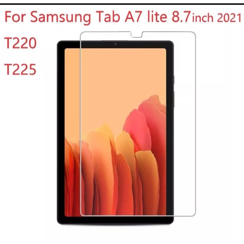 Samsung Galaxy Tab A7 Lite 2021 T220 T225 SM-T220 SM-T225 Antigores Tempered Glass Screen Guard protector TG Bening Blue Antiblue Ceramic kaca Clear Pelindung Layar