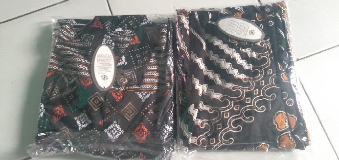 Hem Batik Pria Pendek Lawasan Sogan/pari Sulur/parang Black