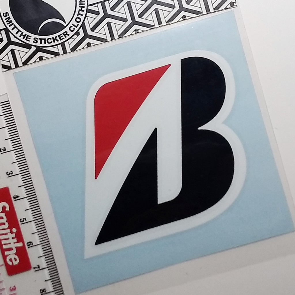 Stiker Bridgestone Logo B Cutting Sticker 3W untuk aksesoris Mobil