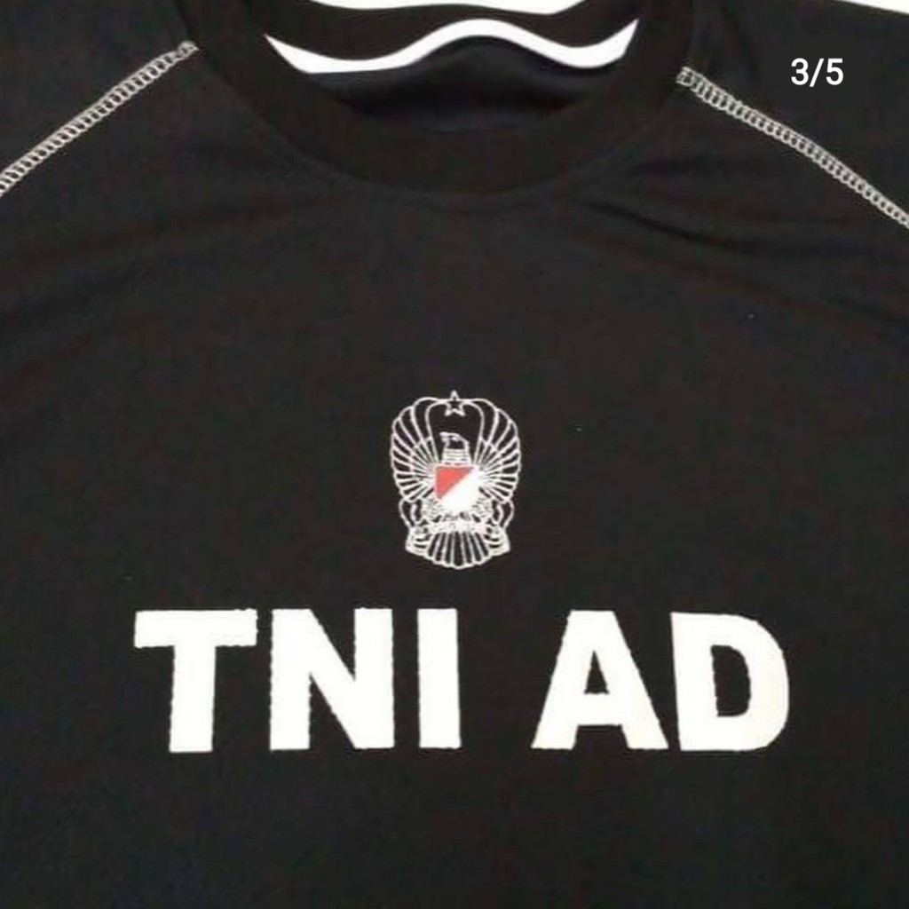 Kaos TNI AD Hitam - Jersey TNI AD Hitam - Kaos Dryfit TNI AD Hitam