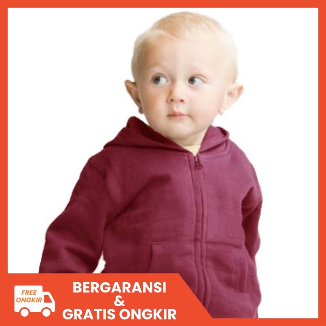 Jaket Anak Laki Laki dan Perempuan terbaru bahan flecee Polos umur 6 bulan sampai 6 tahun Murah