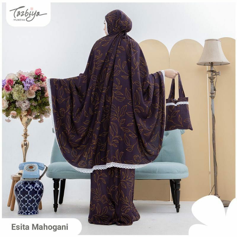 Mukena Tazbiya Esita Series Allsize Katun Rayon Dewasa Jumbo Motif Cantik