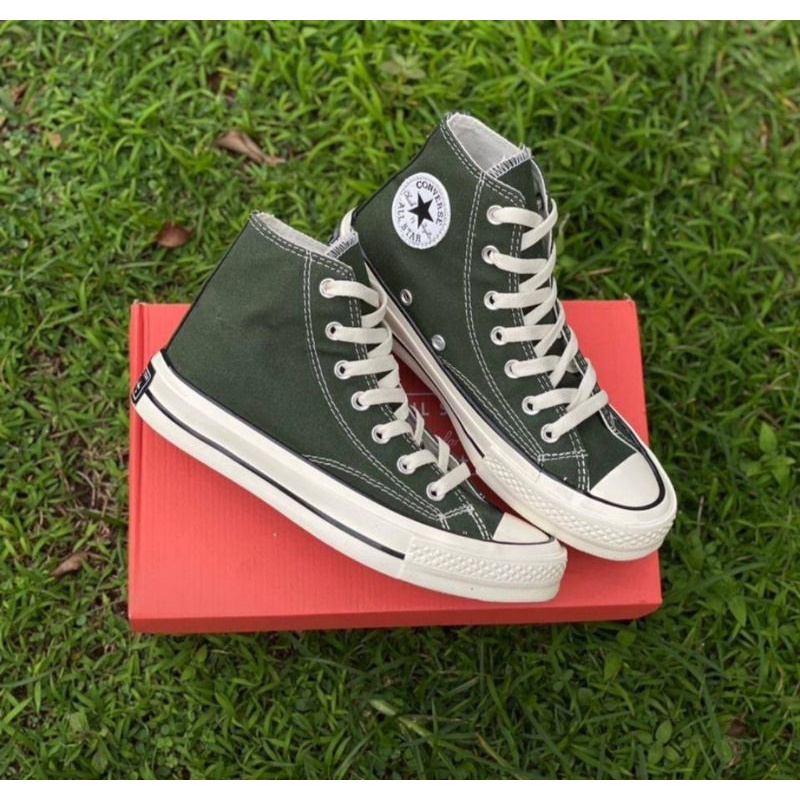 [BISA COD] CONVERSE 70'S HIGH GREEN ARMY PREMIUM