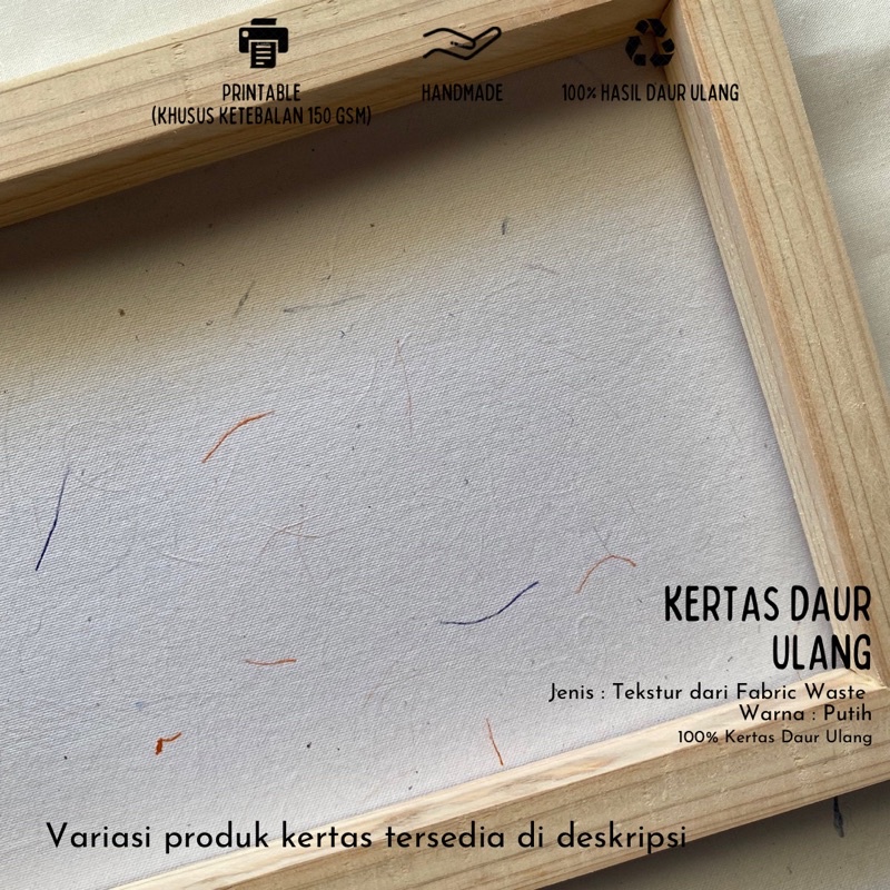 

Kertas Daur Ulang - Tekstur Serat Kain