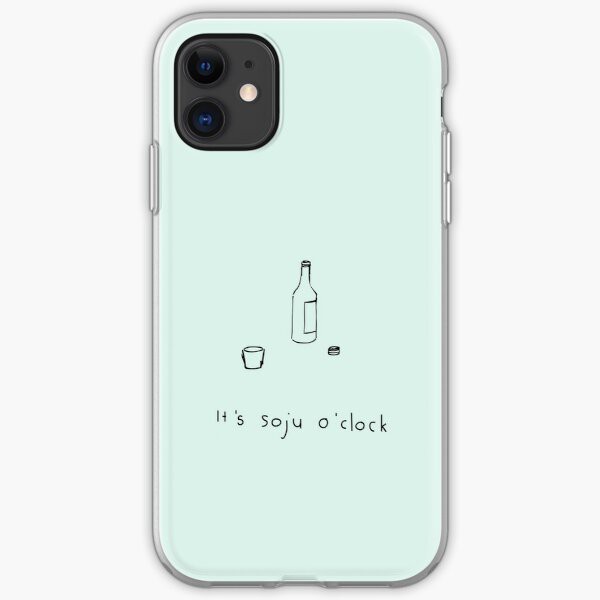 Custom Case iphone 11 12  Pro Max It's soju o'clock - mint - kdrama -