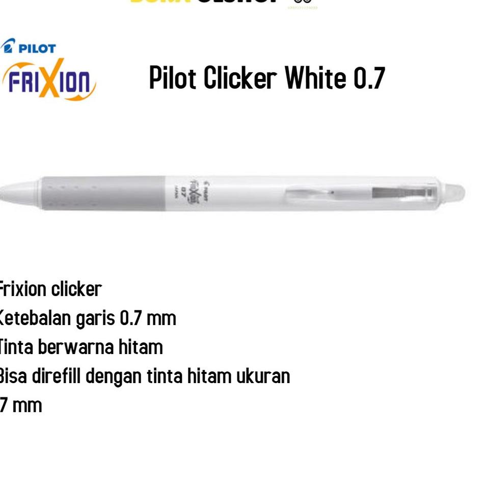 

[KODE 0VRVF] Bolpoin Pilot Frixion Ball Clicker Pulpen Hapus