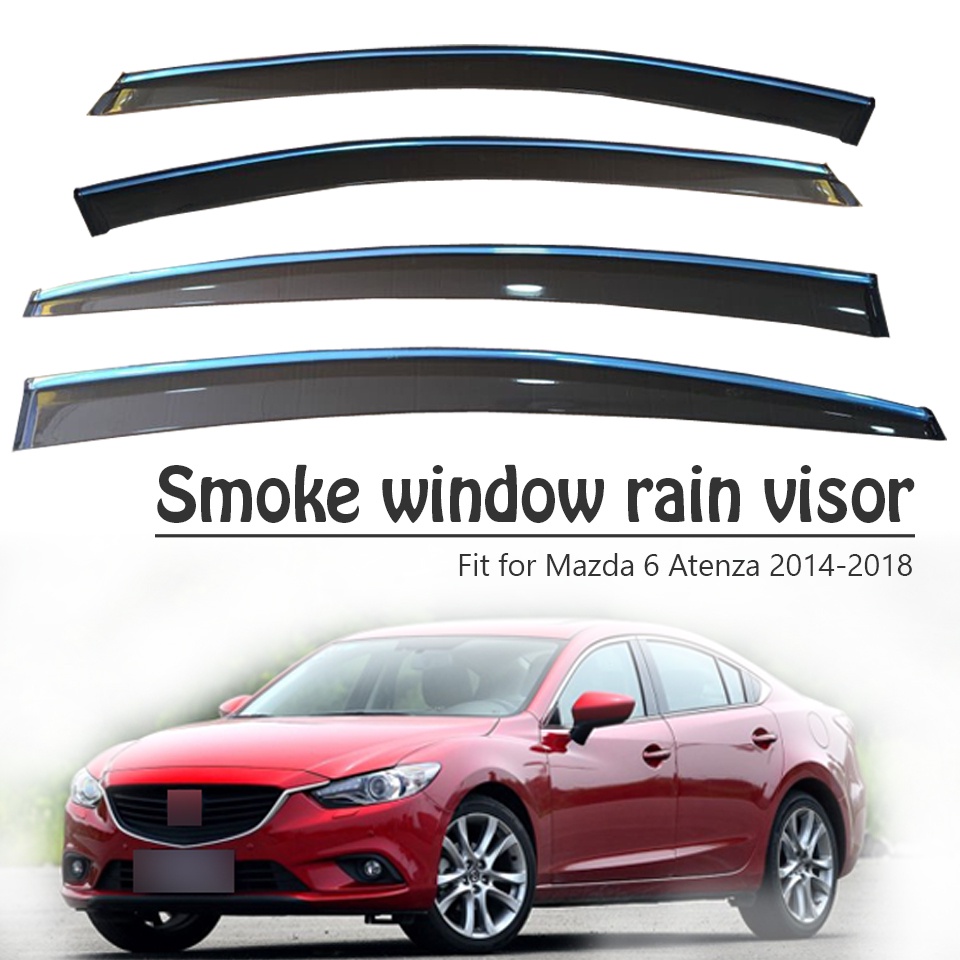 1 Set Aksesoris Sun Visor Jendela Mobil Mazda 6 Bahan ABS 06-10 11-13 2014-2018