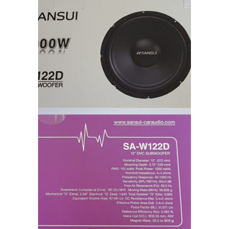 Subwoofer Sansui 12 inch NEW