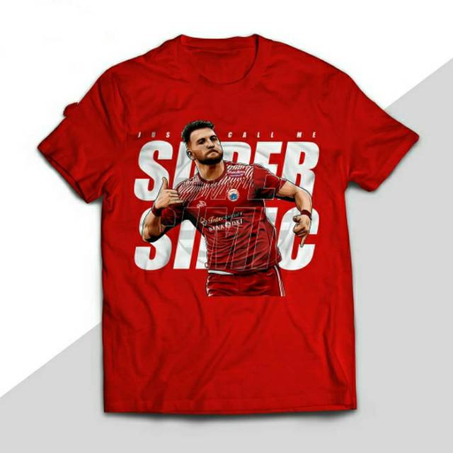 KAOS PERSIJA SUPER SIMIC JUST CALL ME SUPER SIMIC BAJU PERSIJA JAKMANIA COMBED 30S