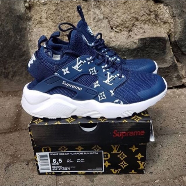 lv supreme nike huarache