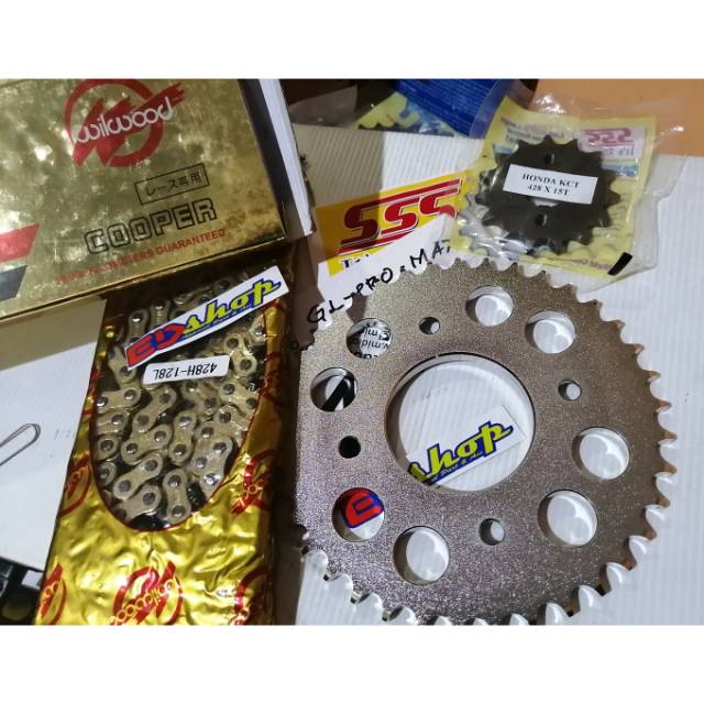 Gear SET 428 GL SSS Rantai WILWOOD PRO MAX NEOTECH MEGAPRO NEW PRIMUS CB100 VERZA GER 428H GIR BAJA