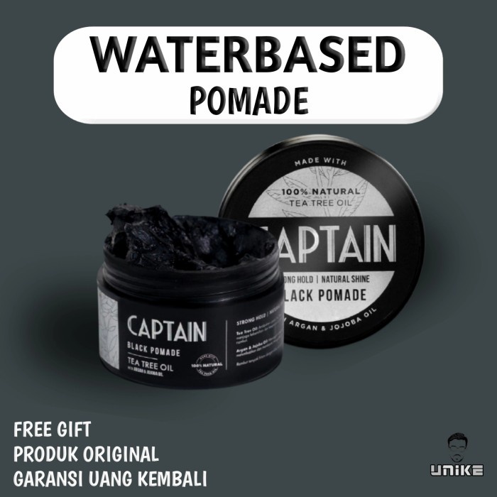 Captain Black Pomade Warna Hitam Minyak Rambut Penyubur Pelembab Rambut Kering BPOM Bukan Hair Powde
