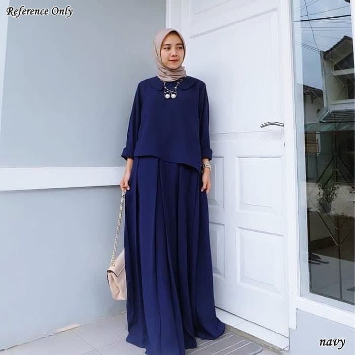 GAMIS SYARI ANNAJAH CAPUCCINO 900GR 110 140 ALLSIZE GAMIS SYARI BUSUI CADAR CREPE HQ POLOS MURAH I.